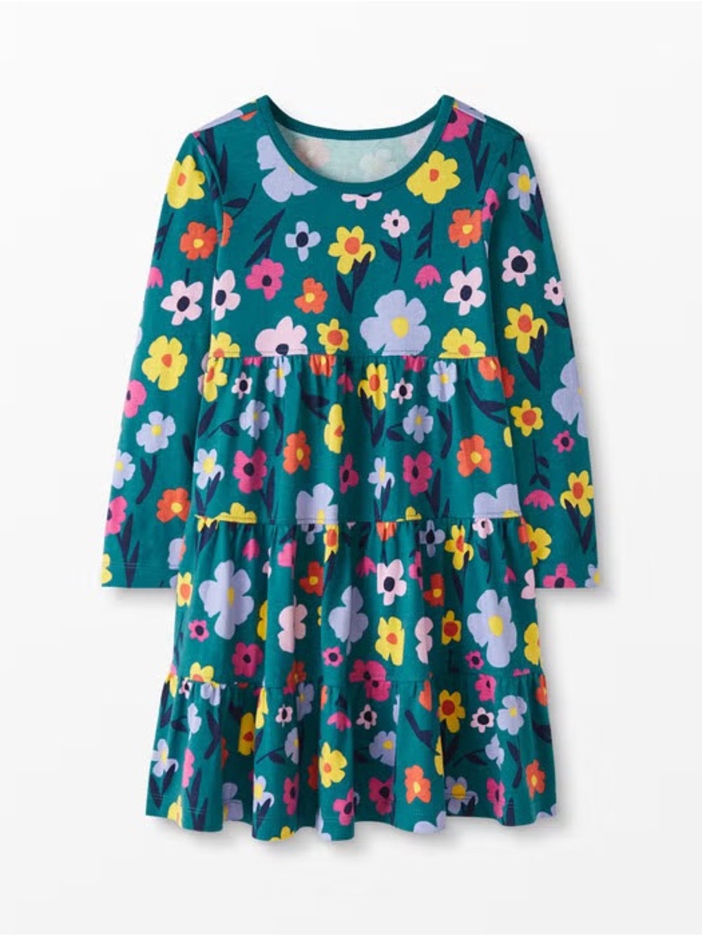 Hanna Andersson Floral Tiered Twirl Dress | Size 10